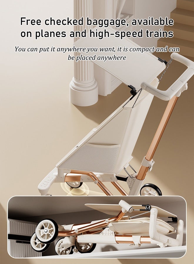 Stroller, Lightweight and Foldable, Excellent Shock Absorption, Large Sun Canopy and Seat, Visibility Stroller, One-Touch Fold, Stroller, Baby Transport - Image 5