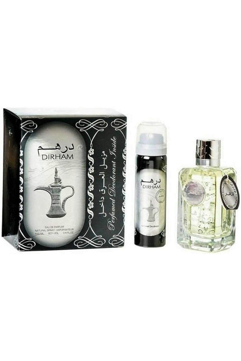 Ard Al Zaafaran Perfume, Dirham, Eau de Parfum, 100 ml + Deodorant, 50 ml