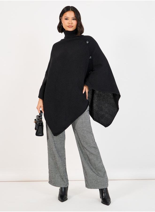 Oversized Longline Asymmetrical Sweater Cape with Buttons - pzsku/Z19E9C9E2312EE424AD52Z/45/_/1732177938/cdb0f38d-2c70-4ed3-acef-123dab32fc86