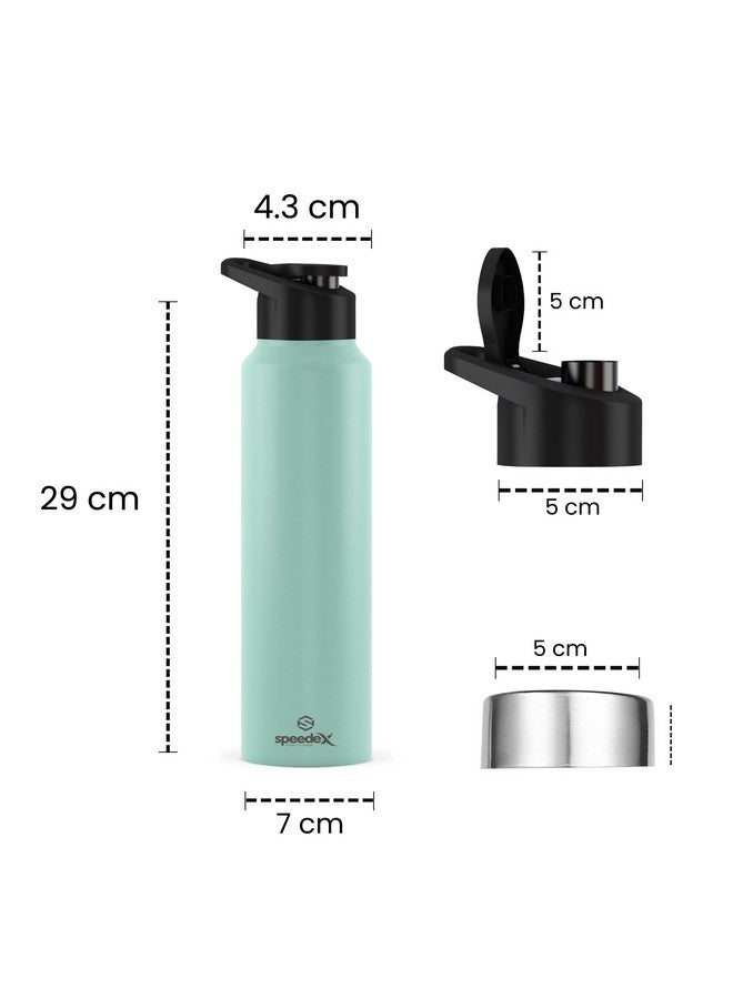 Speedex Stainless Steel Pastel Green Water Bottle 1 Litre with Sipper Cap | Combo of 4 | Pack of 4 | Set of 4 | Leak Proof & BPA Free | Fridge Friendly for School, Office, Gym | For Men, Women, Kids - Image 5