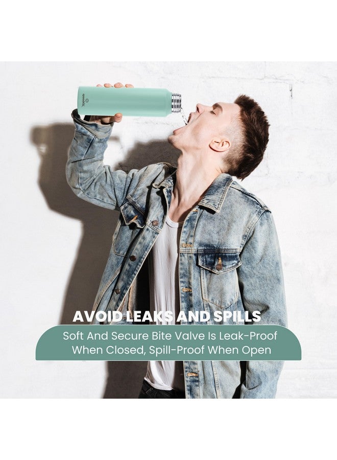 Speedex Stainless Steel Pastel Green Water Bottle 1 Litre with Sipper Cap | Combo of 4 | Pack of 4 | Set of 4 | Leak Proof & BPA Free | Fridge Friendly for School, Office, Gym | For Men, Women, Kids - Image 4