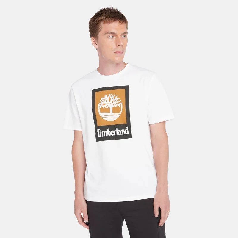 Timberland Men's Square Stack Logo T-Shirt