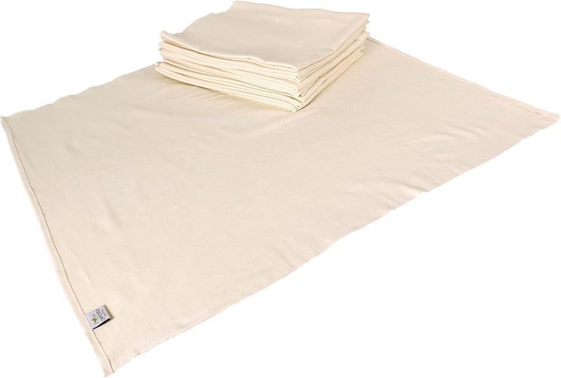OsoCozy Unbleached Birdseye Flat Cloth Diapers 1 Dozen  275 x 305 Inches OneLayer Flat Cloth Baby Nappies Made of Soft Durable 100 Birdseye Weave Cotton - Image 1