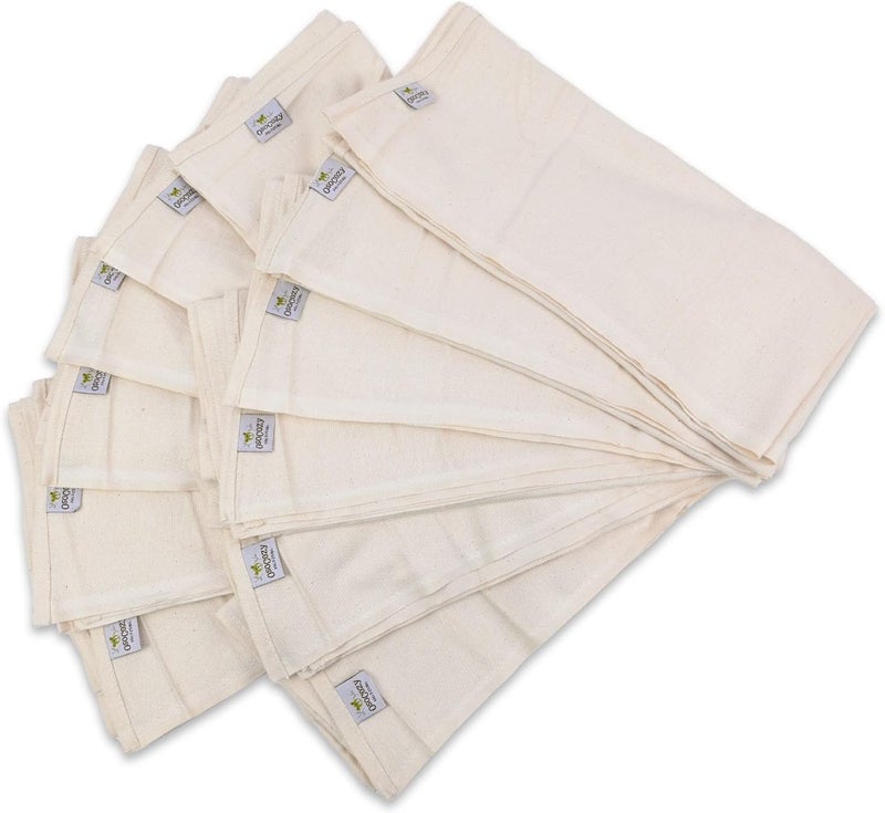 OsoCozy Unbleached Birdseye Flat Cloth Diapers 1 Dozen  275 x 305 Inches OneLayer Flat Cloth Baby Nappies Made of Soft Durable 100 Birdseye Weave Cotton - Image 2