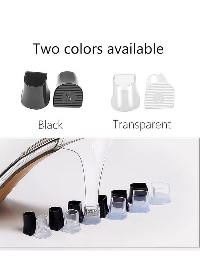 YJ High Heel Protectors 8 Pairs Heel Repair Caps Covers & Heel Stoppers 4 Sizes Heel Cover Perfect for Wedding, Grass, Gravel, Wetlands Outdoor Events (XXS,XS,S,M) - Image 4
