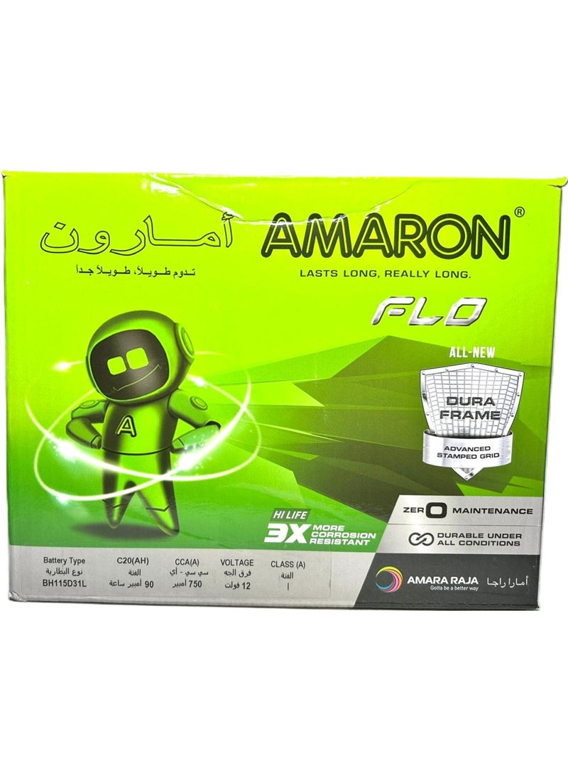 Amaron Car Battery 12V 90Ah 115D31L / 105D31L - Image 1