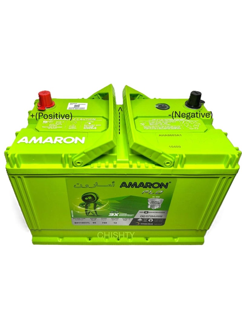 Amaron Car Battery 12V 90Ah 115D31L / 105D31L - Image 3