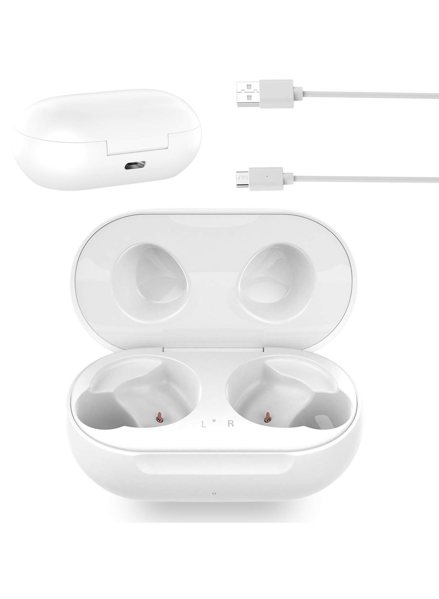 Wireless Charging Case for Samsung Galaxy Buds (SM-R170 R175), Replacement Dock with Bluetooth Pairing Support, Fast Charging for Galaxy Buds Earbuds, Sleek White Design