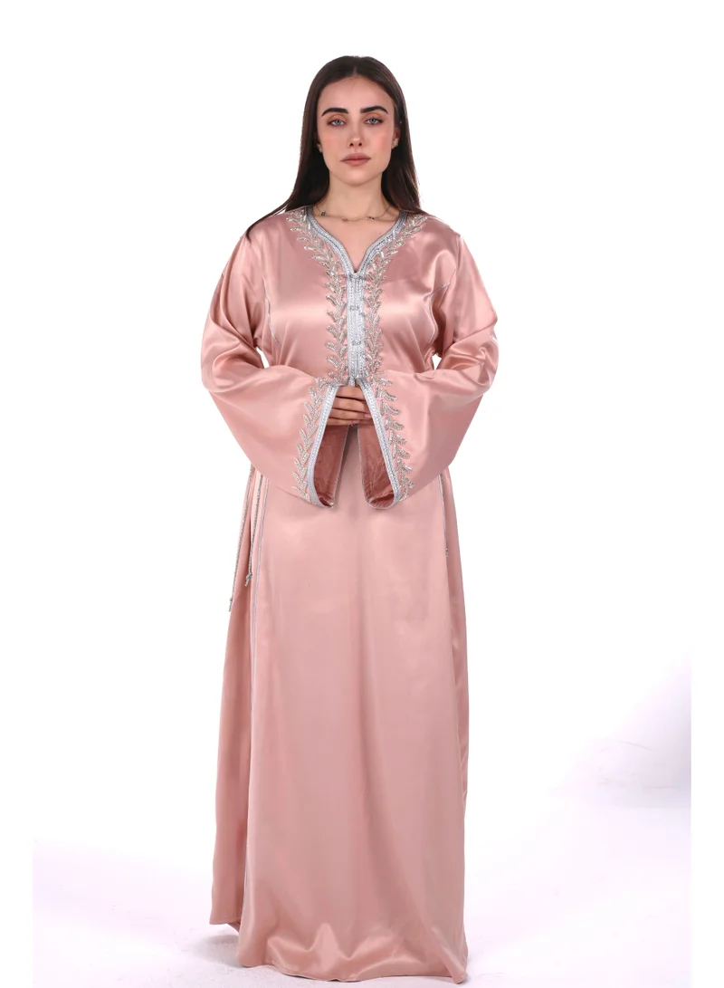 women satin jalabiya dress