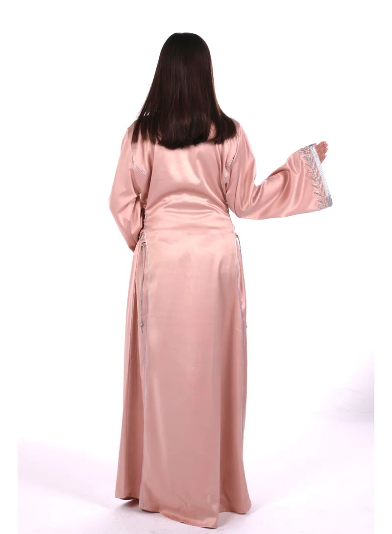 AL BENT AL SHARQIEH pink women satin jalabiya dress for Women | Best Price UAE