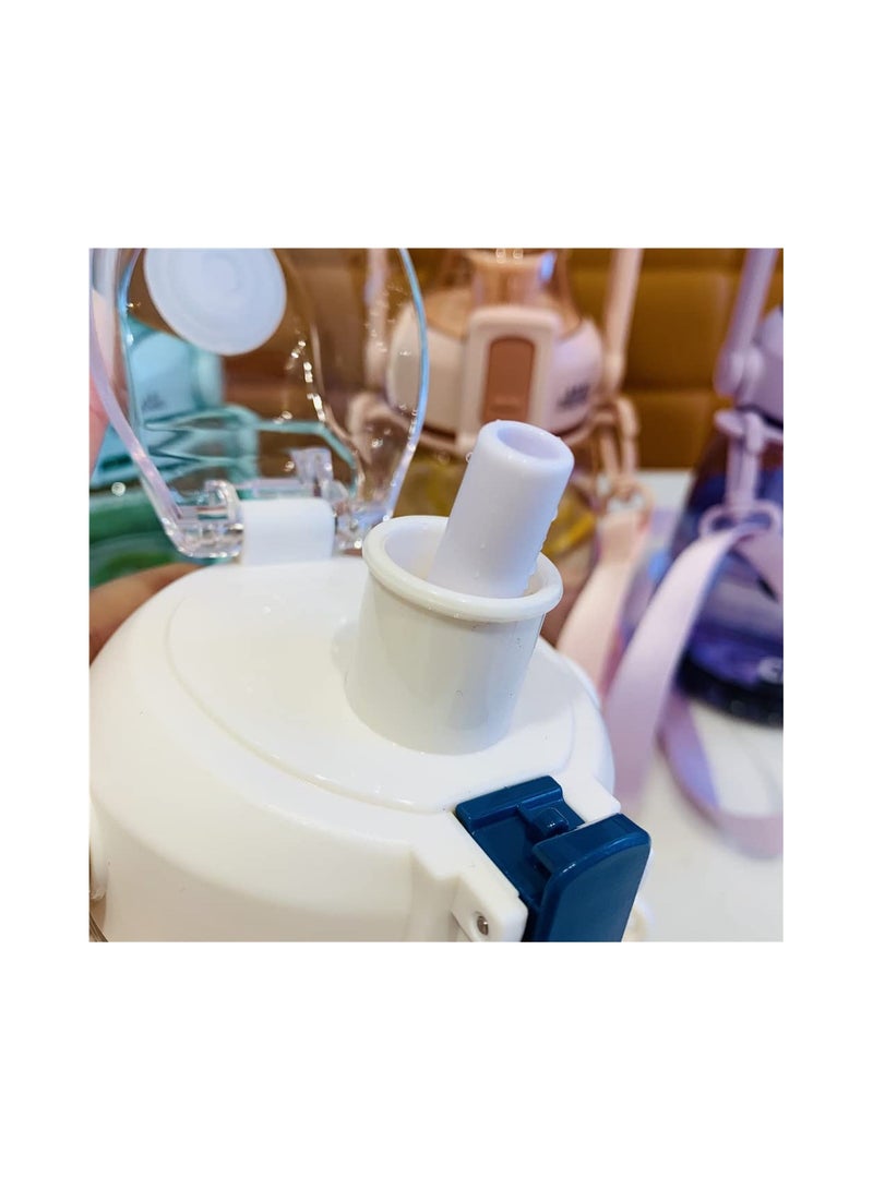 Water Bottle Outdoor Fitness Cup, One Key Open Color Water Bottle Fitness Water Bottle, Bpa Free Sports Water Cup, 1.1l, for Basketball Court, Football Field, Gym, Camping, Outdoor Activities(1 Pack) - Image 2