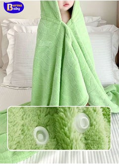 Berma Baby Baby Hooded Towel with Unique Animal Design Ultra Soft Thick Cotton Bath Towel for Newborn 80*120CM  - Image 4