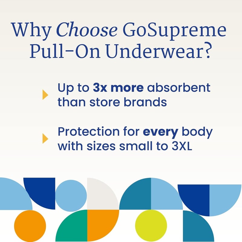 NorthShore GoSupreme Overnight Incontinence Underwear 8Hour Pullup Style XLarge 56 Count Case White 4456 inches Unisex Adult Diapers - Image 5