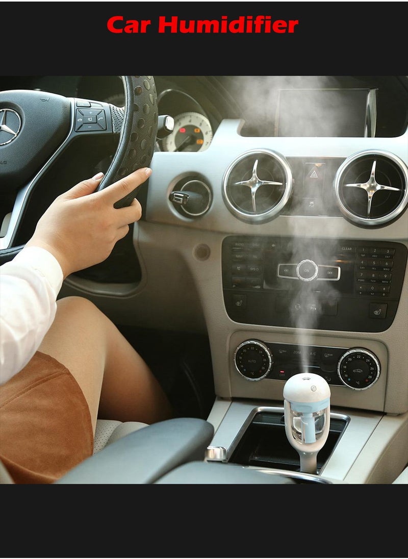 nanum - Car Air Purifier Humidifier and Aromatherapy Mini Car Charger Port Cool Mist Humidifier with Aroma Essential Oils Diffuser - 12V DC,2-Hour Automatic Shut-Off (Color Blue) - Image 1