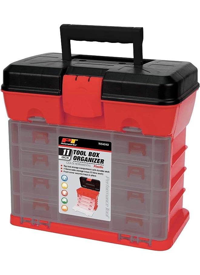 Performance Tool - Tool W54042 Plastic Rack System Tool Box with 4 Organizers - Image 1