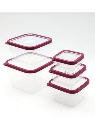 Home Pro 5pcs Set Square Food Container 0.33L | 0.63L | 1.15L | 1.89L | 2.88L | Red - pzsku/Z19EA3EDB0C250018FF63Z/45/_/1724682015/0b3885cd-d663-4005-ad85-d532217784fa