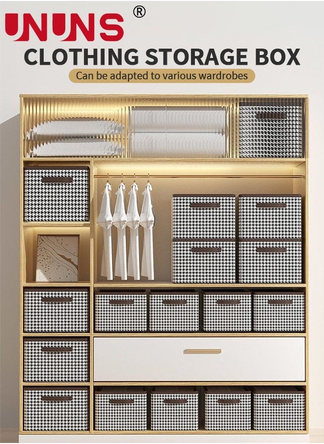 UNUNS Foldable Storage Bins,Pack Of 4 Clothes Drawer Organizer Bins With Handles,Closet Organizers For Clothes Storage,Office Storage,Room Organization,44x30x20cm  - Image 2