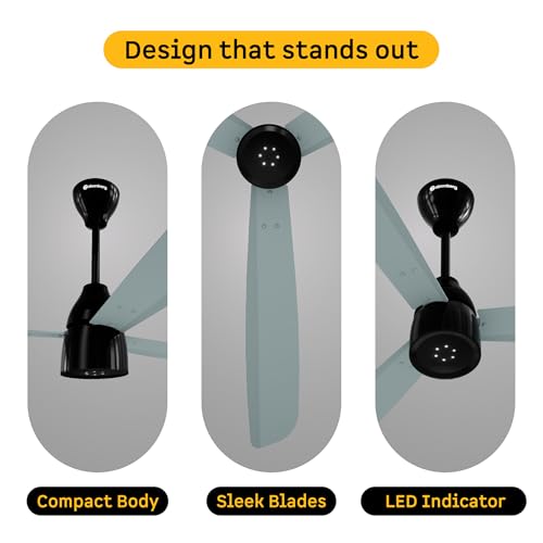 atomberg Renesa Enzel 1200mm BLDC Ceiling Fan with Remote | 5 star | Advance Air+ Technology | LED Speed Indicator | Low Noise | Sleek Design | Power Saving | 3 Year Warranty | Misty Teal - Image 2