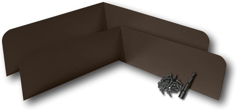 EAGLE 1 Rain Gutter Valley Splash Guards, Straight or Bent (2 Per Order) Includes Screws and 1/4" Bit Driver (Classic Bent, Musket Brown) - Image 1