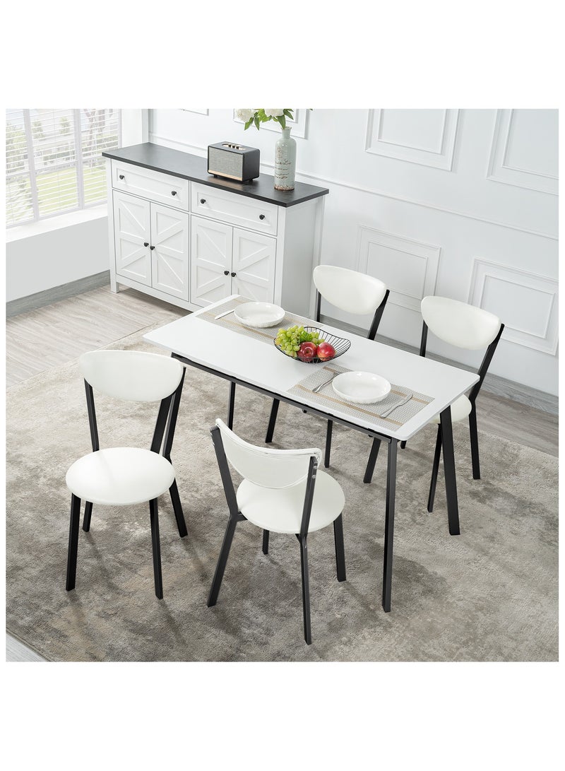 HXDream 5-Piece Dining Table Set,Dining Table with 4 chairs,Modern Kitchen Furniture,Suitable for home, restaurant, apartment  - Image 1