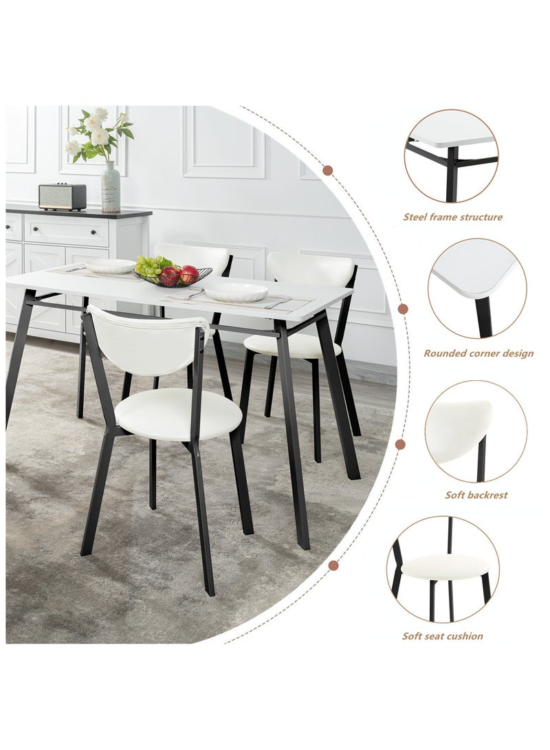 HXDream 5-Piece Dining Table Set,Dining Table with 4 chairs,Modern Kitchen Furniture,Suitable for home, restaurant, apartment  - Image 2