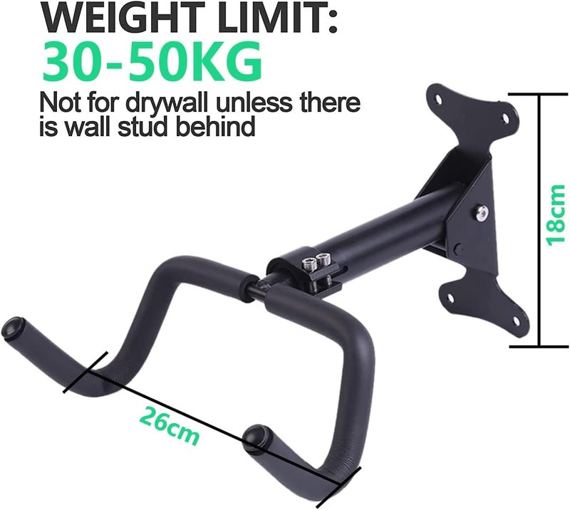 Bike Kit BikeKit Wall Mounted Bike Hanger Rack for Horizontal Bike Storage with Foam Padded Protective Frame Angle and Wall Distance 360° Adjustable Foldable MTB Road Bike Wall Mount - Image 5