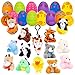ZJEFUNS 12 Pack Prefilled Easter Egg Fillers with Mini Animal Plush Toy Fillers for Easter Egg Hunt Easter Basket Stuffers Gifts for 38 Year Old Kids Boys Girls Toddlers Easter Party Favors - Image 2