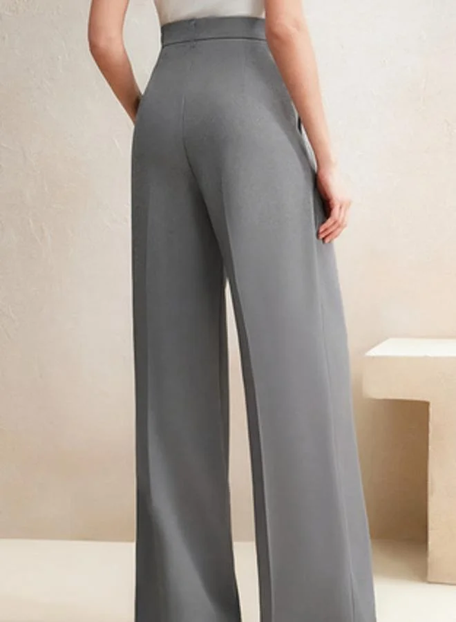 تايك تو بنطال بخصر عالي وقصة مستقيمة