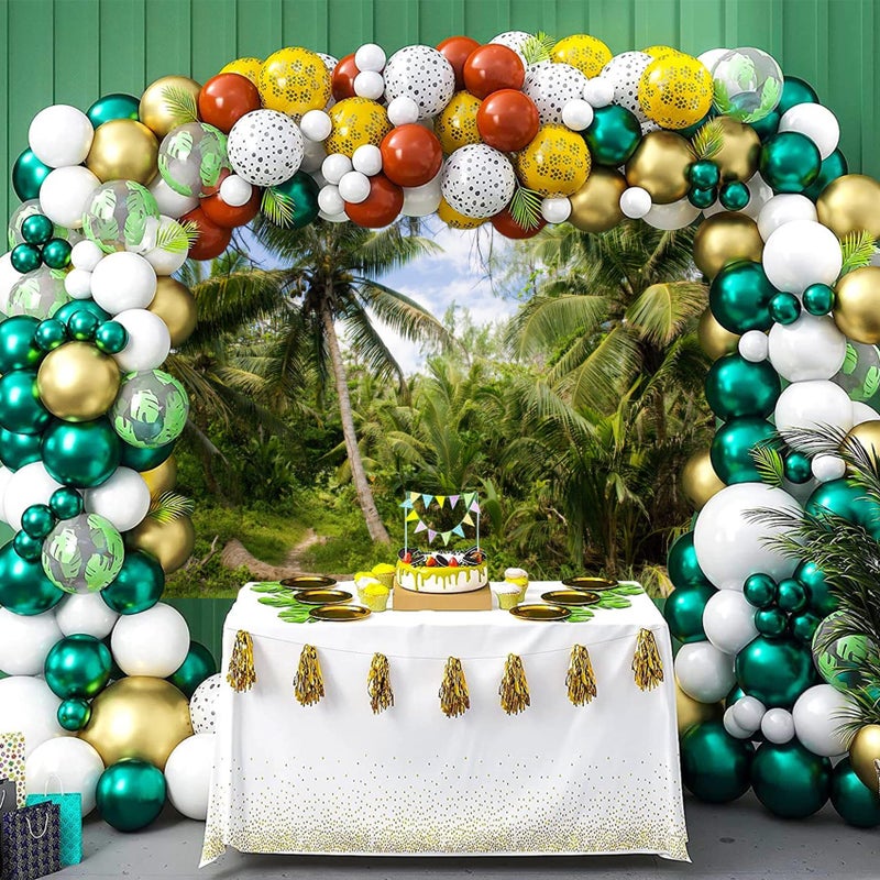 Baocicco 7x5ft Tropical Island Backdrops for Photography Coconut Palm Trees Background Island Wedding Backdrop Summer Theme Party Siesta Holiday Green Spring Summer Photo Studio Video Props - Image 3