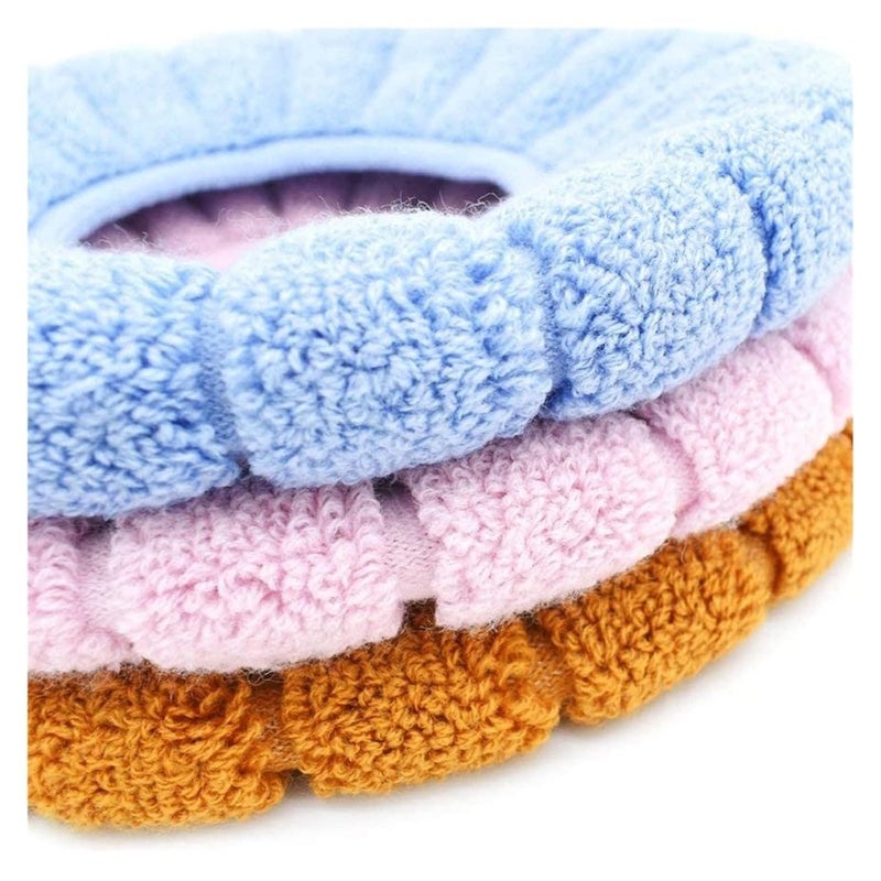HEVIR HEVIR Washable Soft Warmer Toilet Seat Cover Stretchable Easy Installation Thicker Cloth Cushion Mat Lid Cover Pads Multicolor Bathroom Set - Image 1