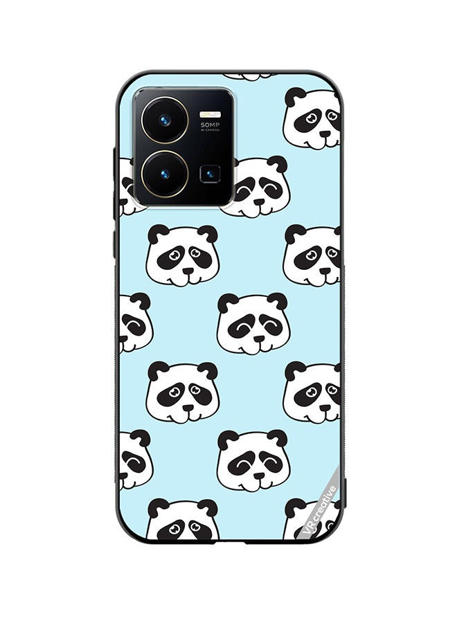 Protective Case Cover For Vivo Y35 Funny Heads In Panda Style Design Multicolour