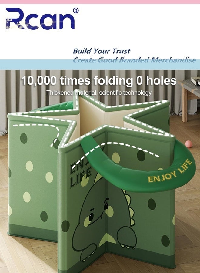 ركان حوض استحمام أطفال متعدد الاستخدامات وقابل للطي، حوض استحمام محمول برسومات كرتونية، مزود بمقابض، حوض استحمام دائري للأطفال الصغار مزود بسدادة تصريف، حوض استحمام محمول سريع الفتح، غير قابل للنفخ، مناسب للأطفال من عمر 0-5 سنوات. - Image 5