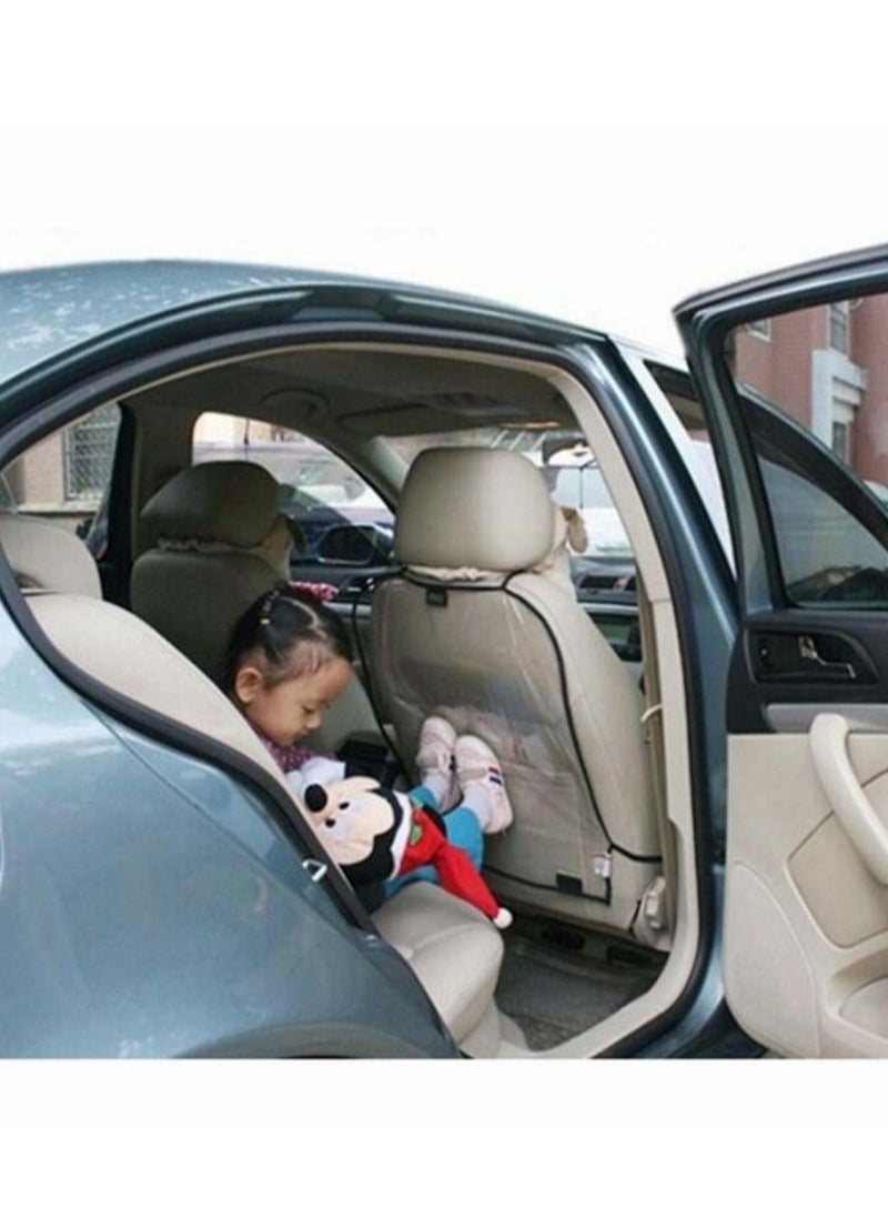 Captaintech Car Seat Back Protector Cover For Children, Kick Mats, Waterproof and Stain Resistant Protectors, Transparent, Children’s Compatible 2pcs  - Image 4