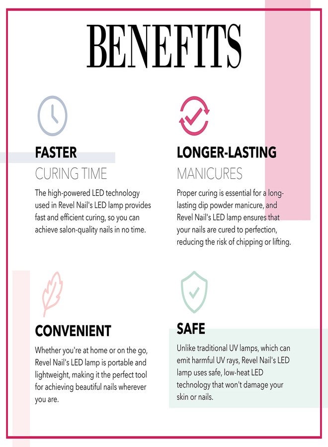 Revel Nail Spectra UV/LED Nail Lamp, Dip Powder & Gel Nail Polish Light, for Gel Polish or Dip Shine & Matte Top Coat - Image 4