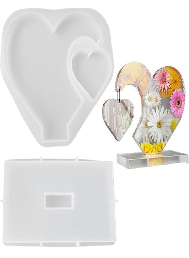 Gzingen 2 Set Resin Photo Frame Molds, Heart Shape Silicone Frame Resin Molds for Casting, DIY Personalized Epoxy Photo Frame Mold for Wedding Crafts Table Home Decor - Image 5