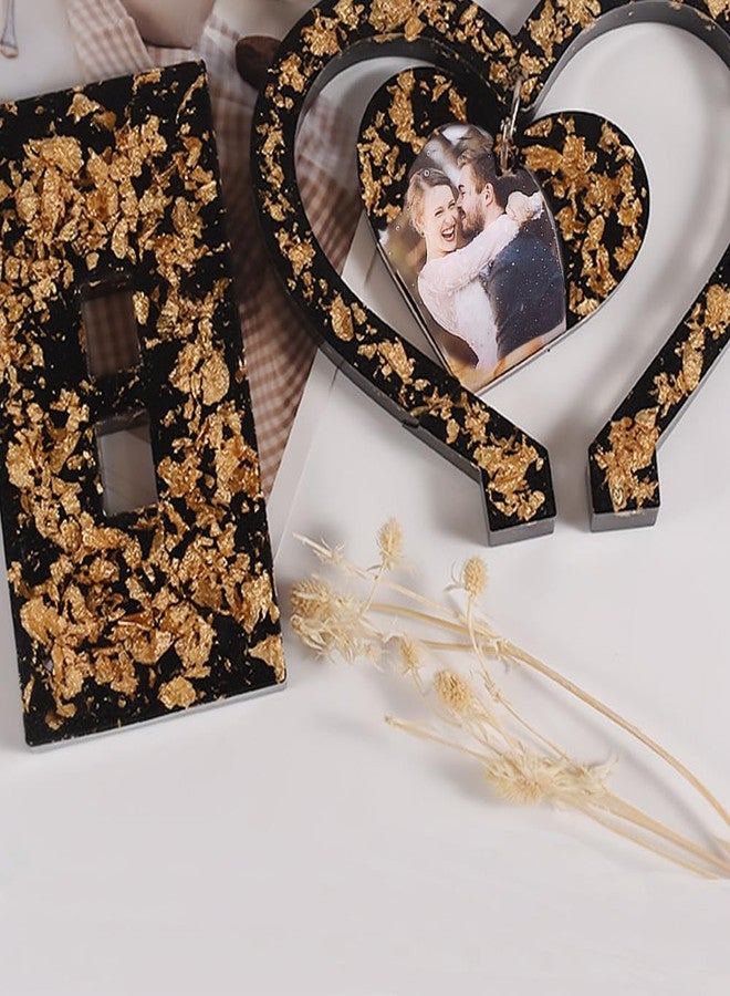 Gzingen 2 Set Resin Photo Frame Molds, Heart Shape Silicone Frame Resin Molds for Casting, DIY Personalized Epoxy Photo Frame Mold for Wedding Crafts Table Home Decor - Image 3