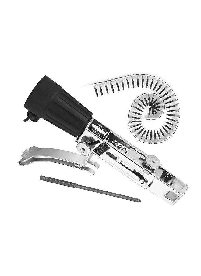 Automatic Chain Nail Gun Adapter Power Drill Attachment With Screws Woodworking Tool Auto Feed Screwdriver Tape Chain Nail Adapter for Nail Gun Electric Drill  - Image 1