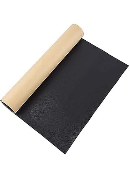 BKQPTL BKQPTL Black SelfAdhesive Genuine Leather Repair Patch 30 x 60cm Durable Leather Sheet for Sofa Couch Furniture Car Seats and Jackets Waterproof DIY Upholstery Repair Tape 2  - Image 1