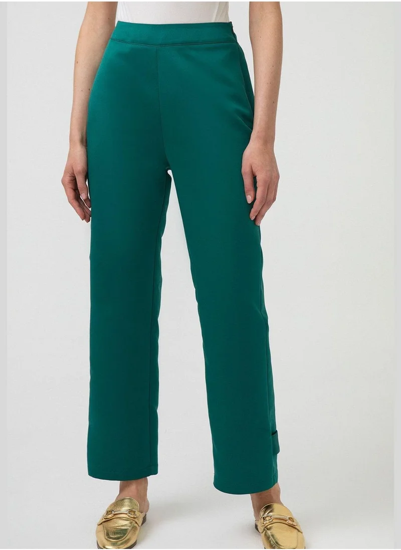 Touche BUTTON DETAILED SATIN TROUSERS
