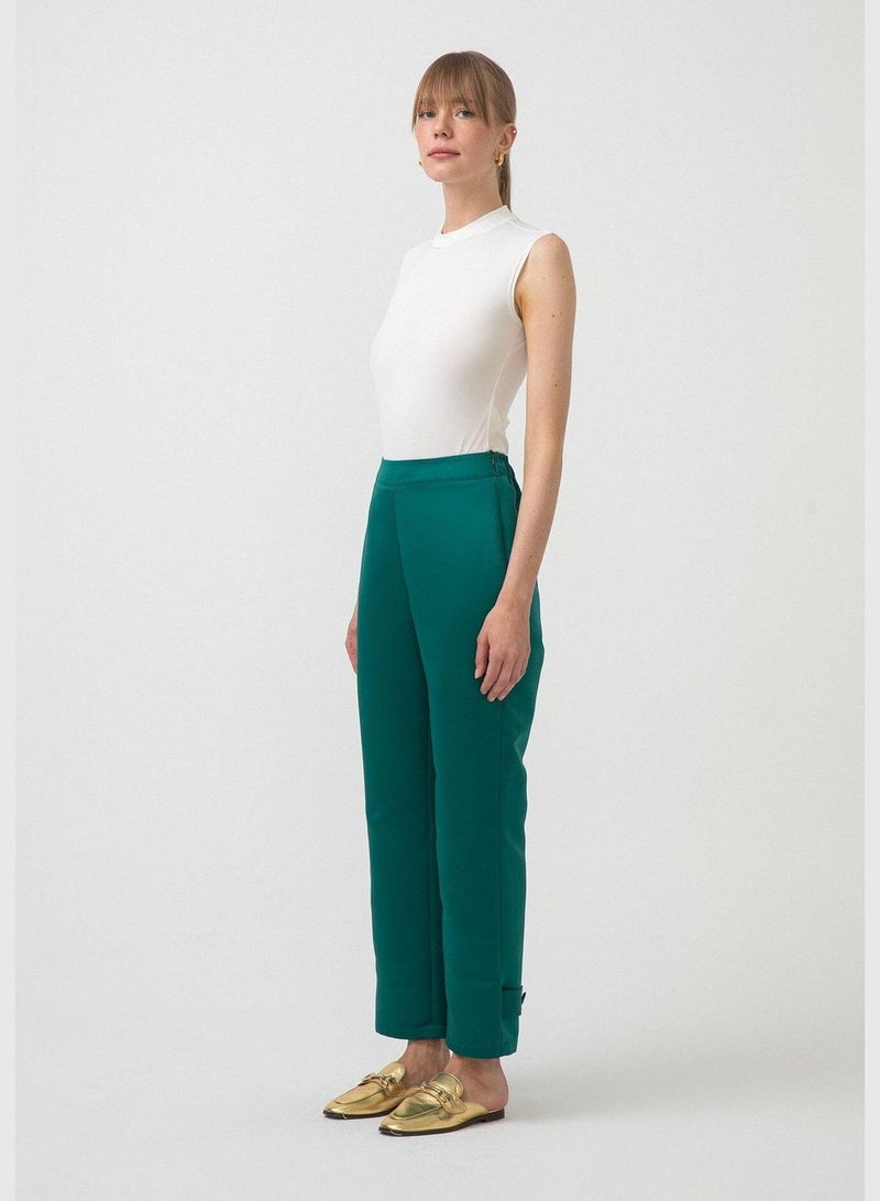 Touche BUTTON DETAILED SATIN TROUSERS - Image 5