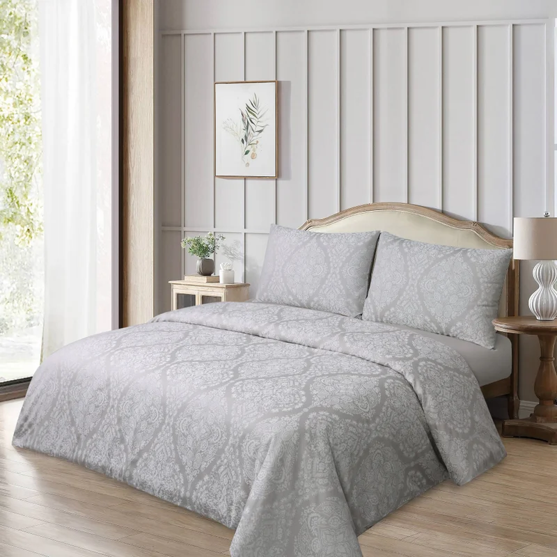 DWELL CYNTHIA JACQUARD 4PC COMFORTER SET - GREY