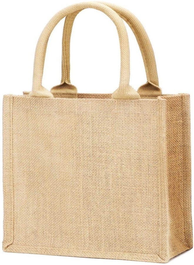 VASH GIRLYZ Attire Women Jute Burlap Tote Bag Medium Size Reusable Grocery Bags with Handles Swag Bag Shopping Bag Beach Travel Bag (Pack of 1) - Image 1