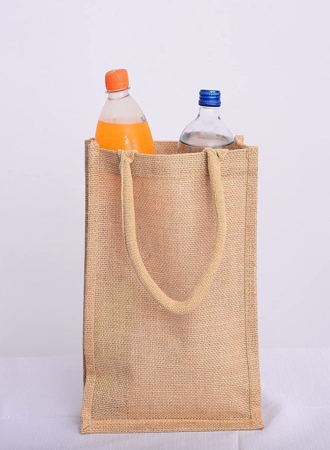 VASH GIRLYZ Attire Women Jute Burlap Tote Bag Medium Size Reusable Grocery Bags with Handles Swag Bag Shopping Bag Beach Travel Bag (Pack of 1) - Image 2
