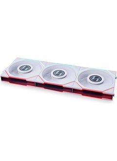 LIAN LI Lian Li Uni Fan TL 120 Case Fan, 1.6” LCD, 120mm Fan Size, 1900 RPM Fan Speed, 62 CFM Airflow, PA66 / PBT Materials, Fluid Dynamic Bearing, Triple Pack, W/ Controller, White | G99.12TLLCD3W.00  - Image 2