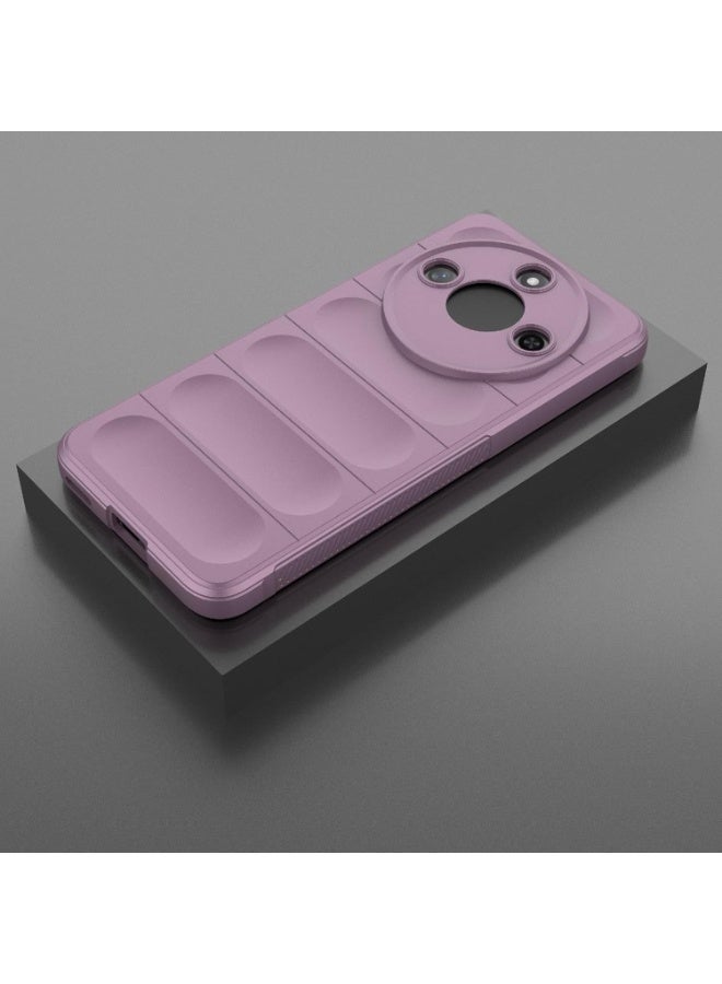 جراب خلفي من السيليكون عالي الجودة متوافق مع هاتف Honor X9C الذكي 5G Magic Shield جراب مقاوم للصدمات مع حماية للكاميرا (أرجواني) - Image 2