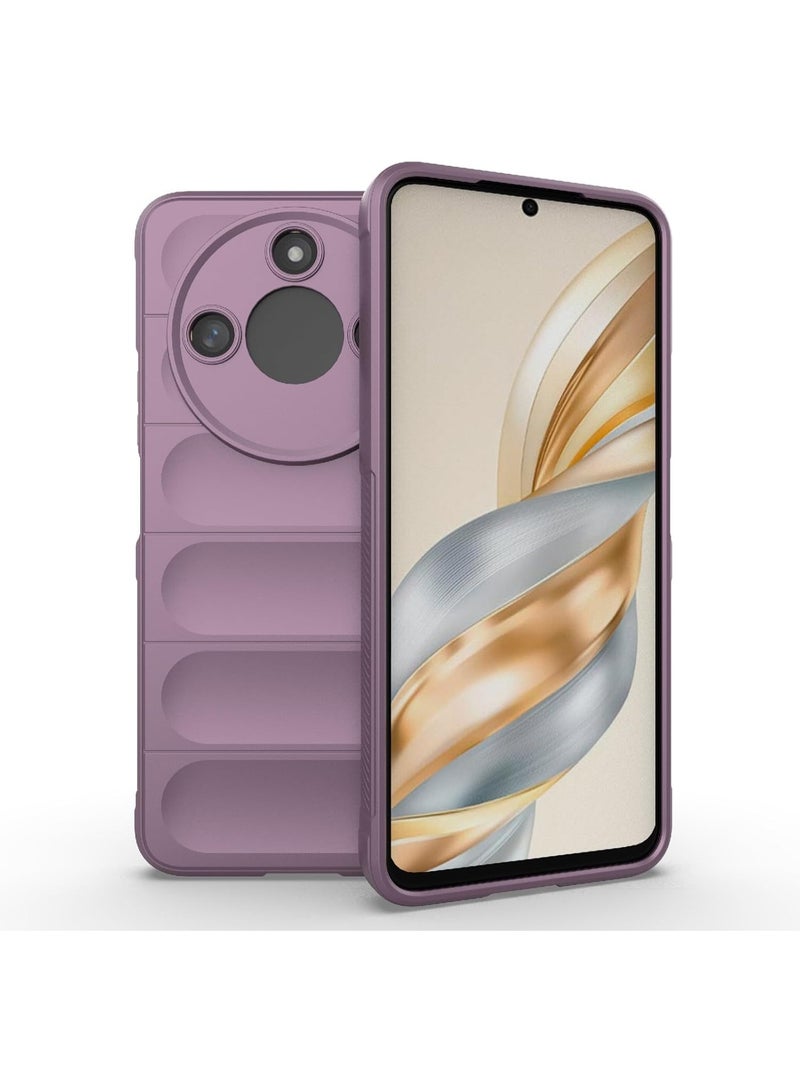 جراب خلفي من السيليكون عالي الجودة متوافق مع هاتف Honor X9C الذكي 5G Magic Shield جراب مقاوم للصدمات مع حماية للكاميرا (أرجواني) - Image 1