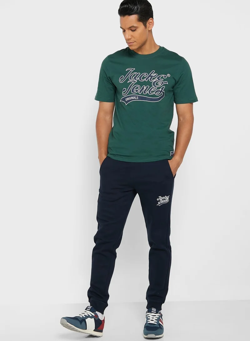 JACK & JONES Logo Print Sweatpants