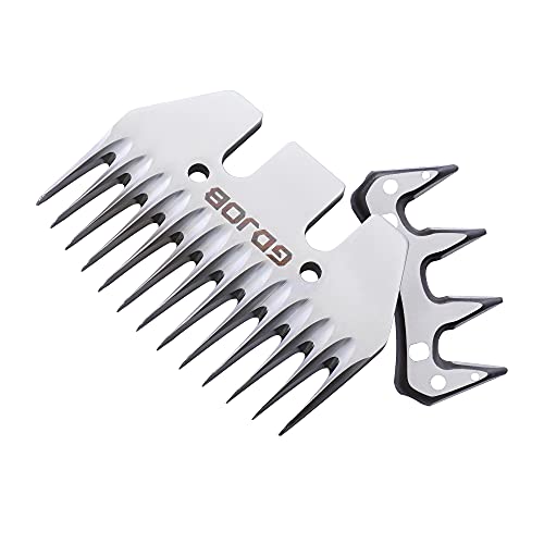 GDJOB 13 Teeth Straight Replacement Blades for Sheep Shears, Professional Stainless Steel Sheep Shears Blades for Dogs Sheep Alpacas Goats - Image 4