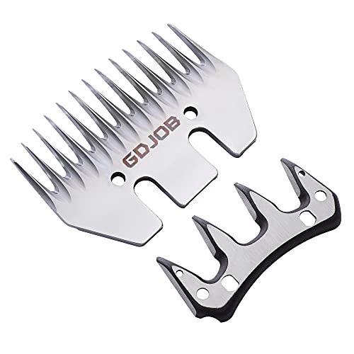GDJOB 13 Teeth Straight Replacement Blades for Sheep Shears, Professional Stainless Steel Sheep Shears Blades for Dogs Sheep Alpacas Goats - Image 5