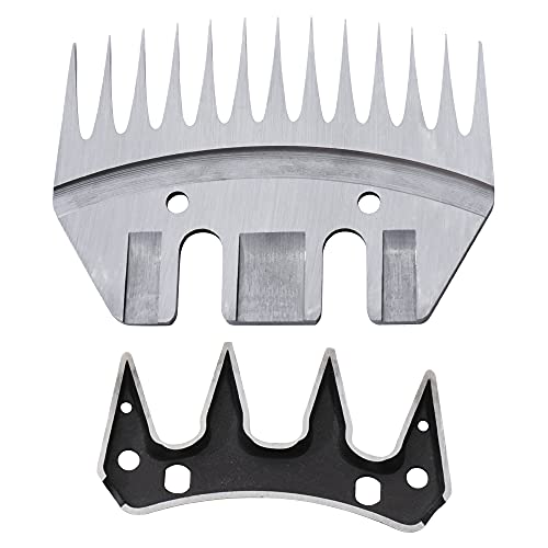GDJOB 13 Teeth Straight Replacement Blades for Sheep Shears, Professional Stainless Steel Sheep Shears Blades for Dogs Sheep Alpacas Goats - Image 2